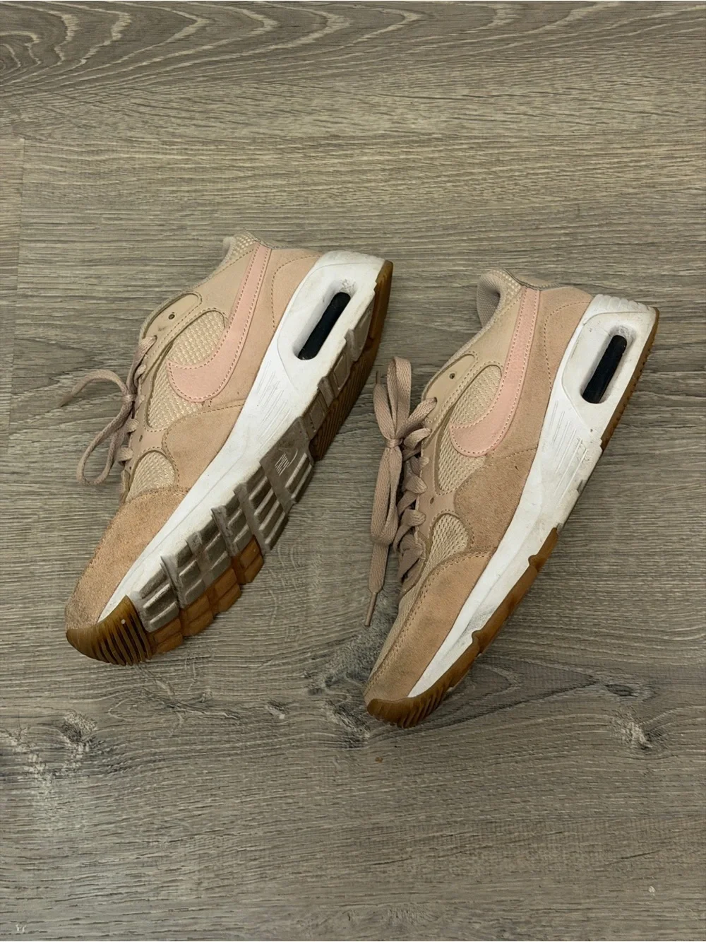Nike Women’s Pink-Beige Lace-Up Sneakers